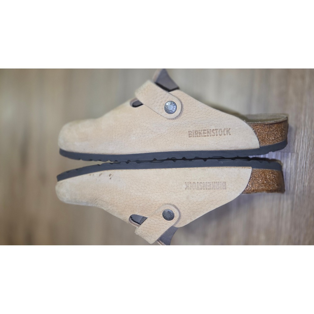 Birkenstock size 39 Suede leather Boston Mules Clogs Slip On - Picture 3 of 9